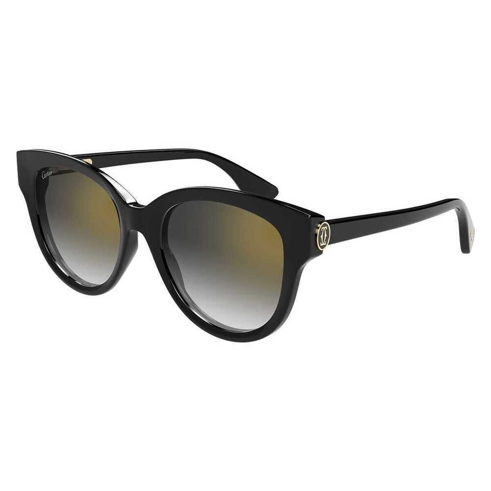 Cartier CT0506S-001 Sunglasses Black Acetate Oversized